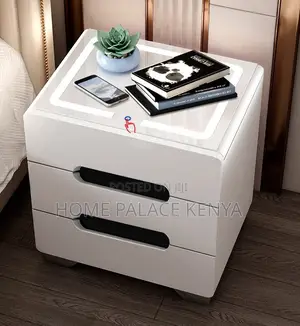 Nightstand: 3 Drawer MDF Wooden Bedside Table