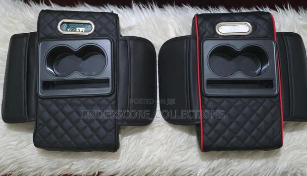 Auto Center Console Armrest Cushion With 2 Cups Holder,Tissue Holder - thumbnail 2