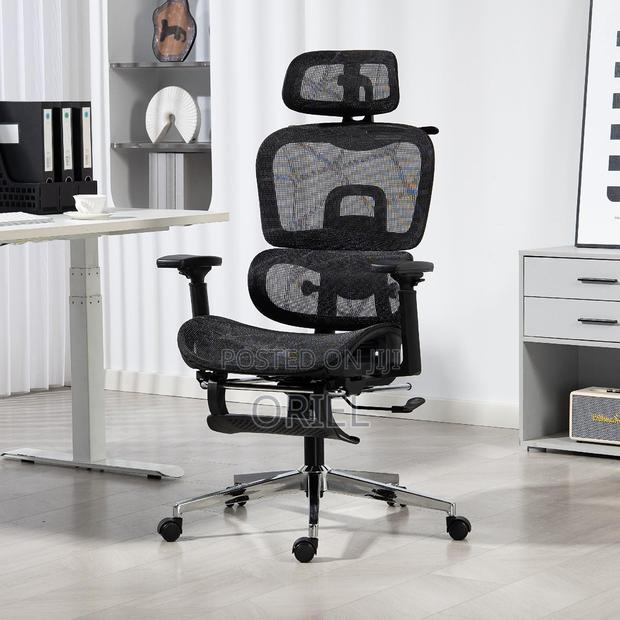 Office Chair : Black Orthopedic High-Back Mesh Chair - thumbnail 2
