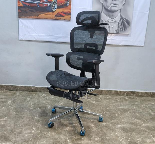 Office Chair : Black Orthopedic High-Back Mesh Chair - thumbnail 3