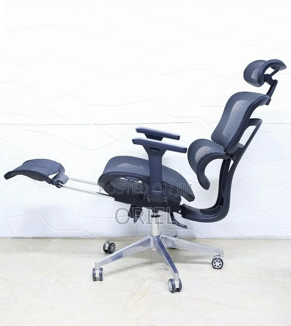 Office Chair : Black Orthopedic High-Back Mesh Chair