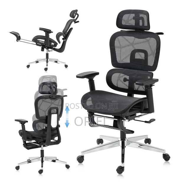 Office Chair : Black Orthopedic High-Back Mesh Chair - thumbnail 7
