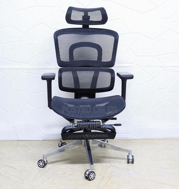Office Chair : Black Orthopedic High-Back Mesh Chair - thumbnail 12