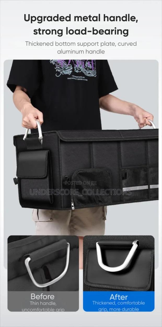 Car Trunk Foldable Storage Box With Shoe Compartment - thumbnail 2