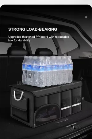 Car Trunk Foldable Storage Box With Shoe Compartment