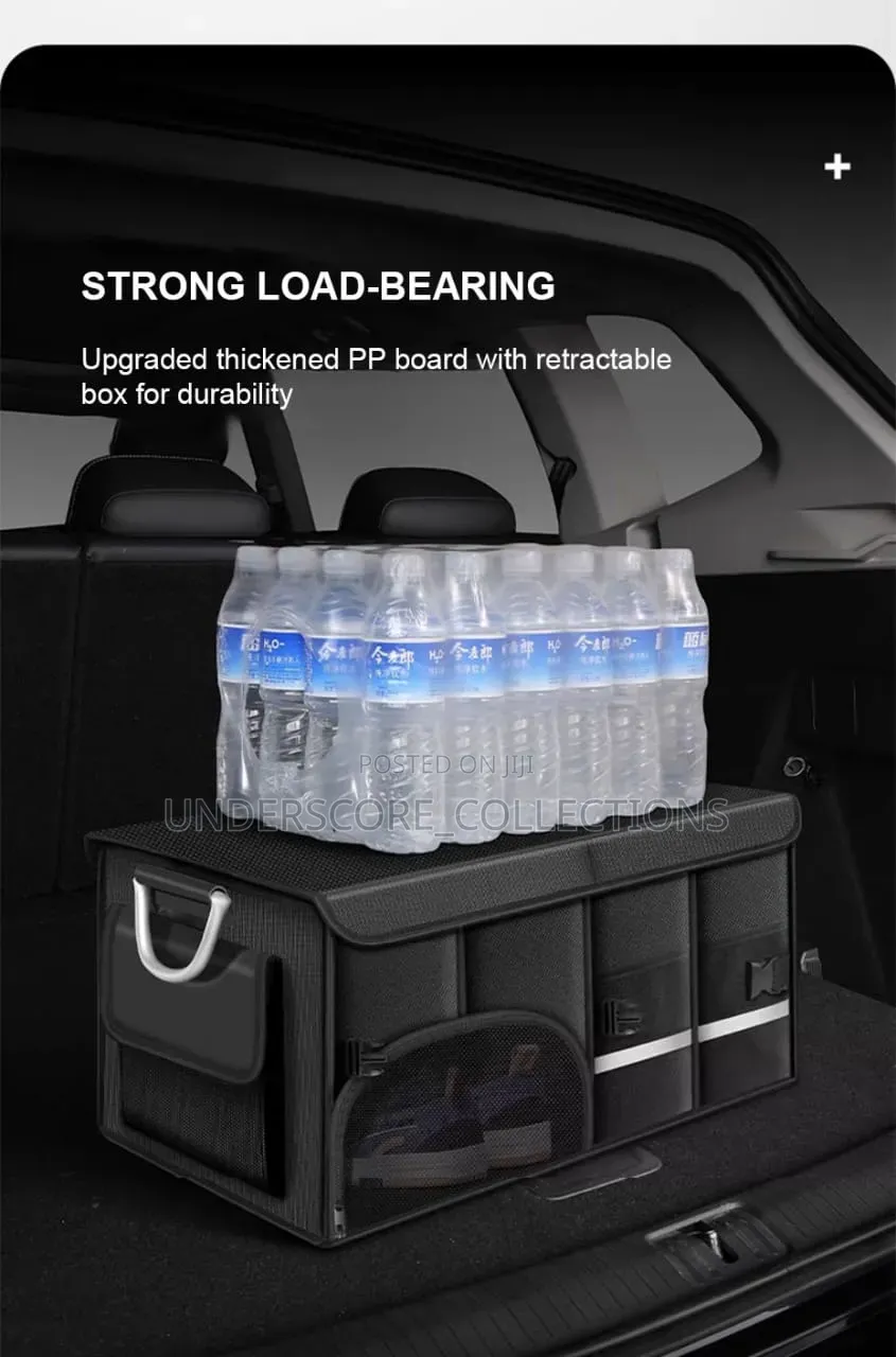 Car Trunk Foldable Storage Box With Shoe Compartment