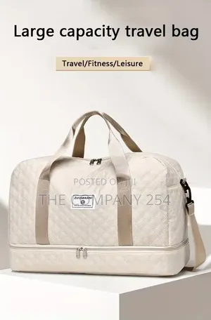 *Casual Large Capacity Travel Duffel Bag With Shoe Compartment