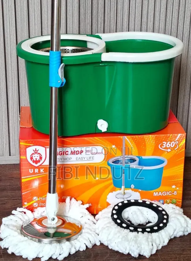 Metallic Spin Mop With Bucket -Spin Mop