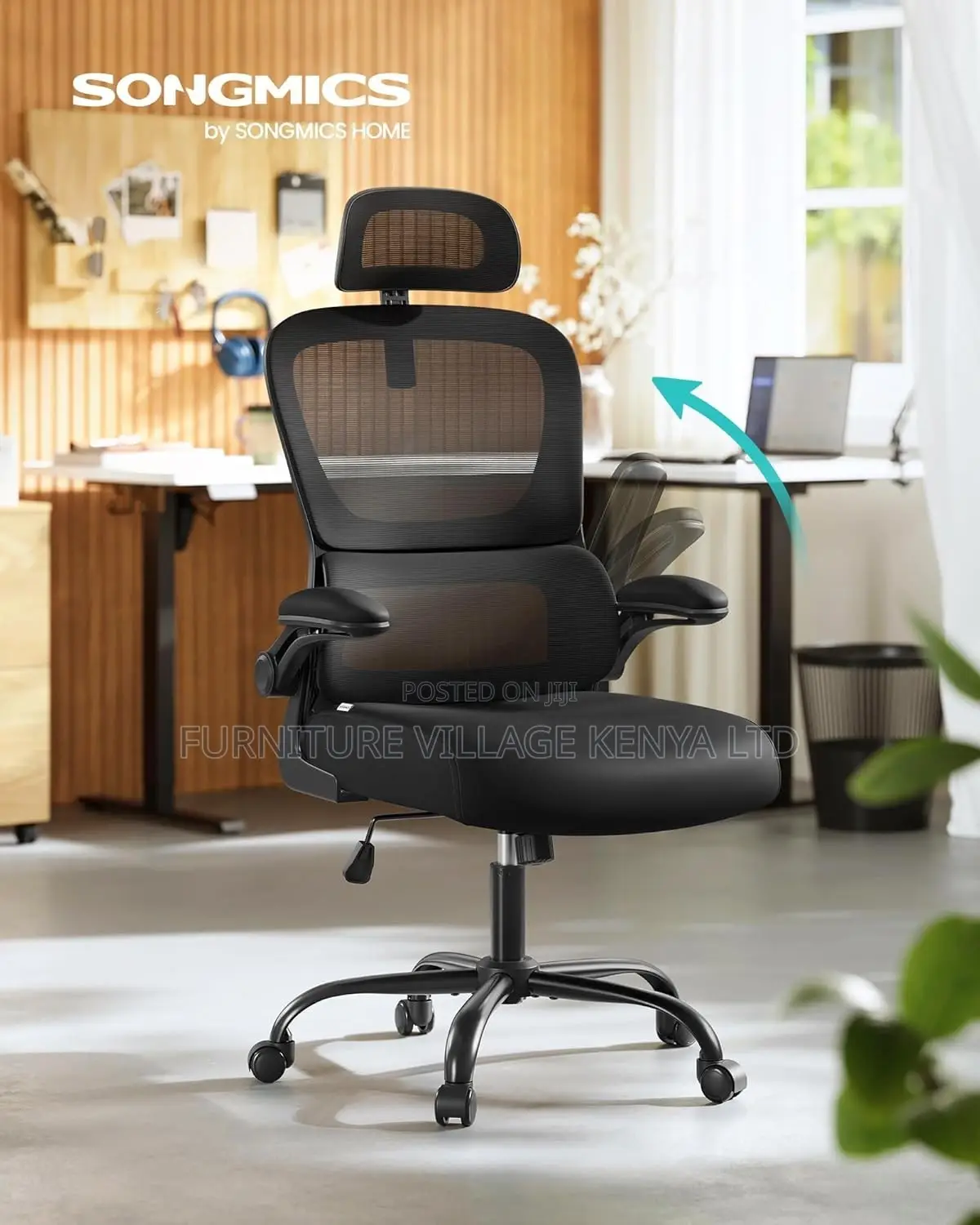 Office Seat With Flipping Arms