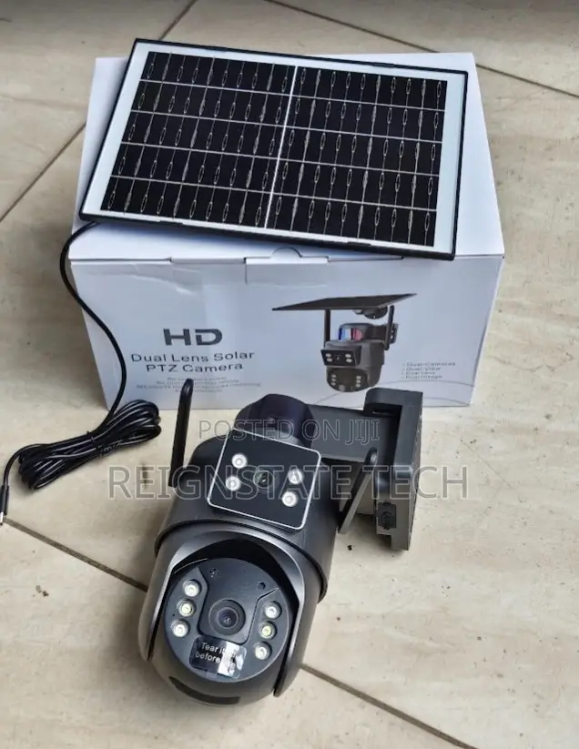 Ubox Dual Lens Wifi Solar Camera With Audio+Full Night Vision Full Hd