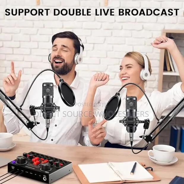 V8sk Full Set Condenser Microphone With Live Sound Card - thumbnail 2