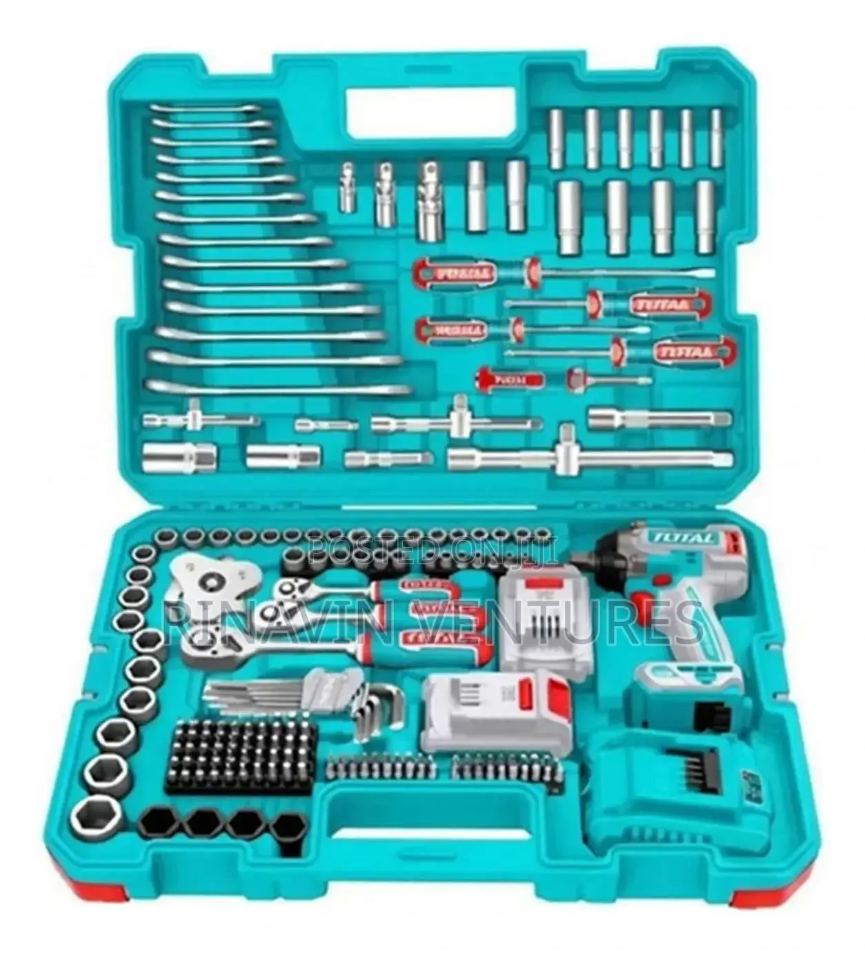Total 172 PCS Cordless Impact Wrench Tools Set