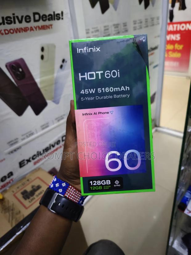 New Infinix Hot 60i 128 GB Gray - thumbnail 2