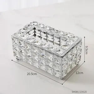 Serviette Tissue Holder Luxury Gold Crystal – Dressing Table Décor