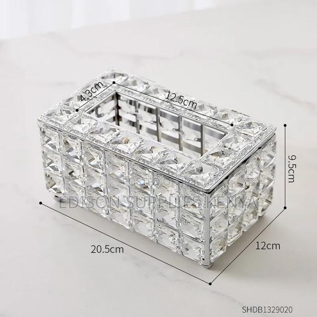 Serviette Tissue Holder Luxury Gold Crystal – Dressing Table Décor - thumbnail 2