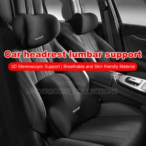 2ps Set Car Headrest and Backrest Lumbar Support