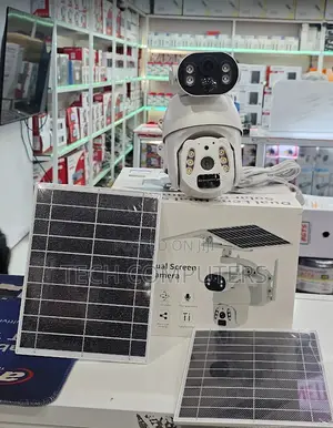 Dual Lens Solar PTZ Security Camera 360° Smart Outdoor Surveillance