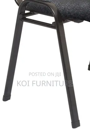 Office Chairs; Fabric Mid Back Office Visitors Black Chairs