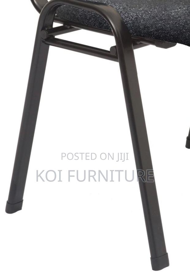 Office Chairs; Fabric Mid Back Office Visitors Black Chairs - thumbnail 2