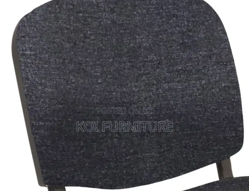 Office Chairs; Fabric Mid Back Office Visitors Black Chairs