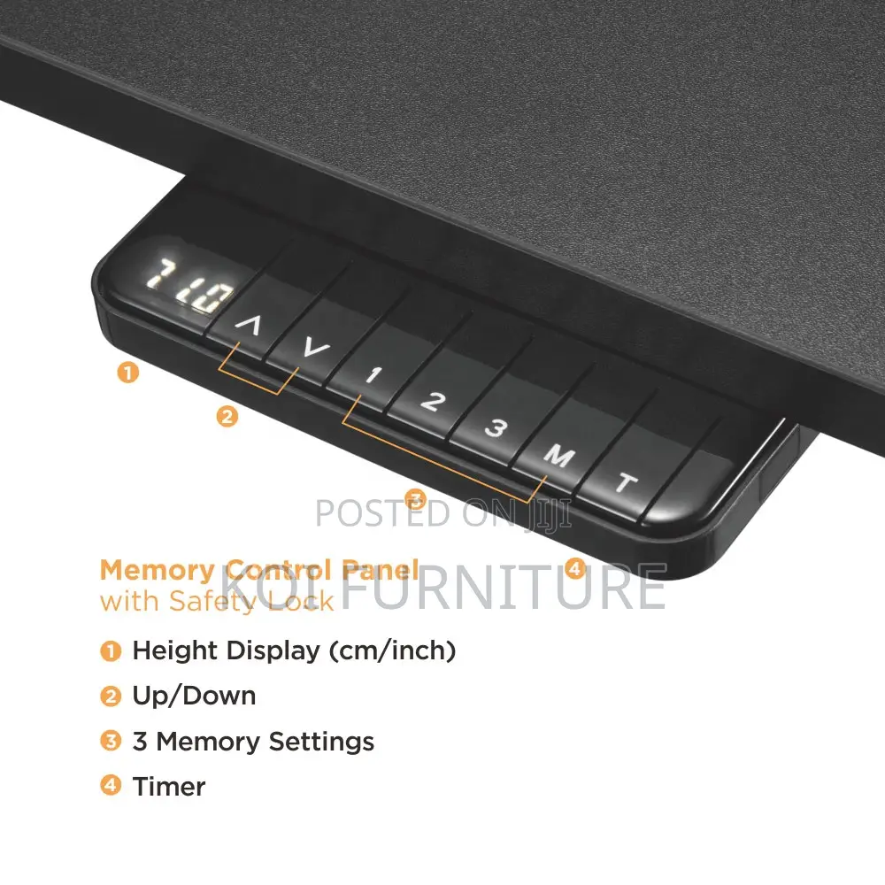 Office Desk; 1400mm Electric Adjustable Home Office Gryo Desk