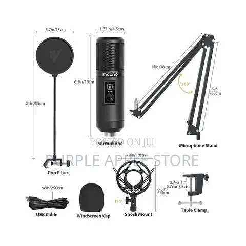 Maono Au-pm421 Professional Usb Condenser Podcast Microphone Kit