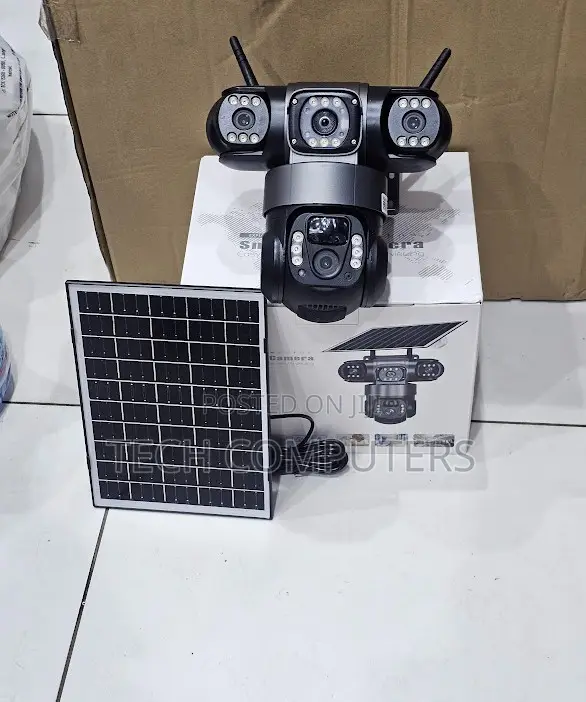 Triple Lens Solar PTZ Security Camera 4g Outdoor Surveillance System