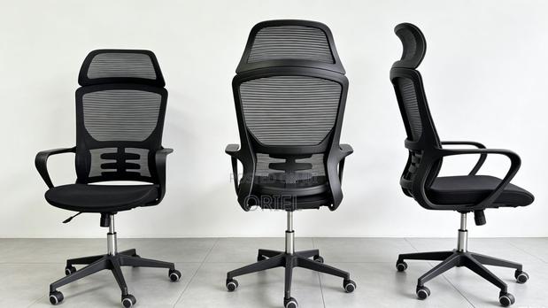 Office Chair : Black Mesh Office High-Back Chair - thumbnail 6