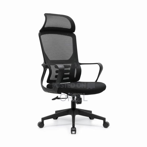 Office Chair : Black Mesh Office High-Back Chair - thumbnail 9