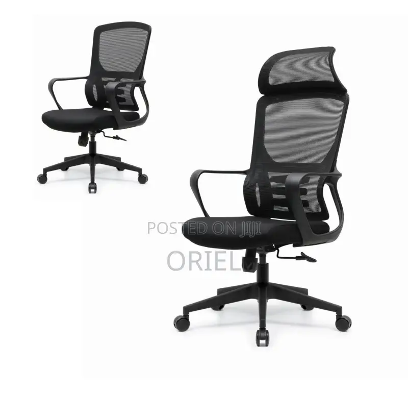 Office Chair : Black Mesh Office High-Back Chair