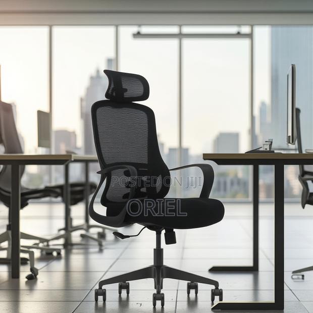 Office Chair : Black Mesh Office High-Back Chair - thumbnail 13