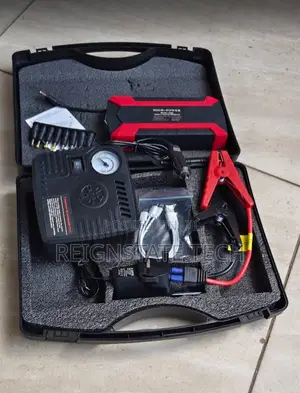 Portable Multi Functional Vehicle Jump Starter With Air Compressor