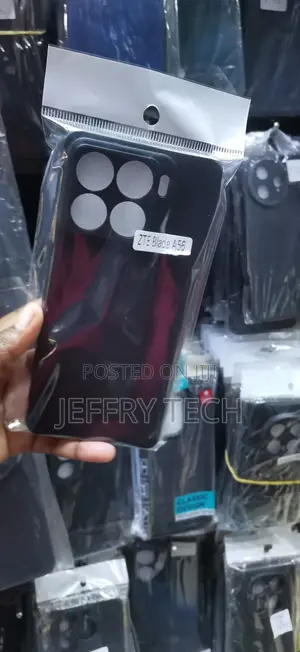 Zte Blade A56 Frosted Black Surface Case-Black