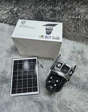 Wireless Outdoor Camera With Solar Panel, Two-Way Audio PTZ Rotation