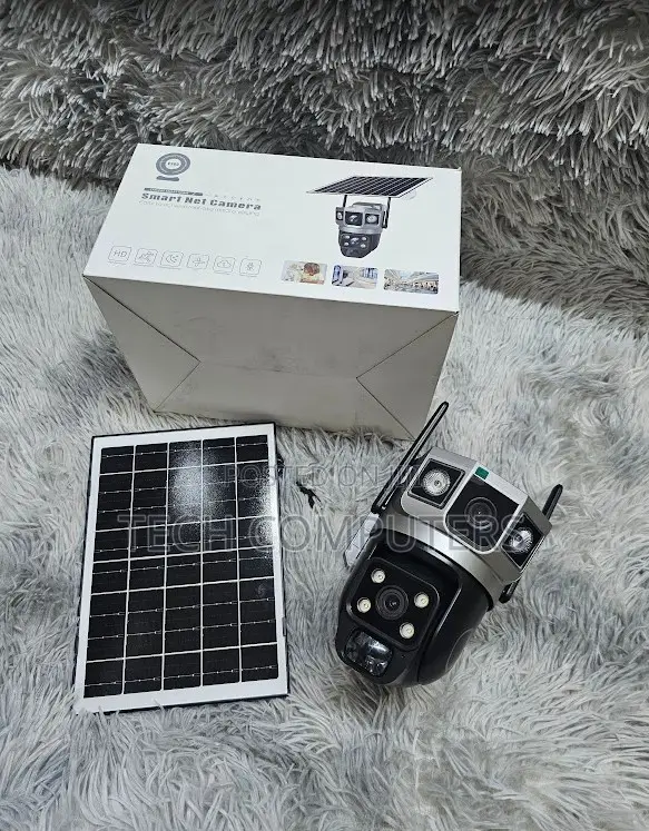 Wireless Outdoor Camera With Solar Panel, Two-Way Audio PTZ Rotation