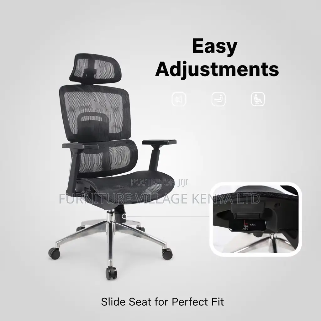 Office Mesh Seat With Footrest