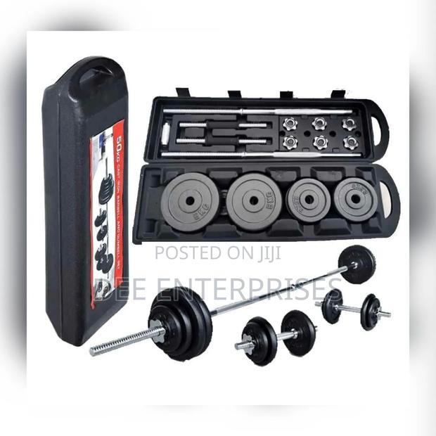 50kgs York Dumbbell Set With Barbel
