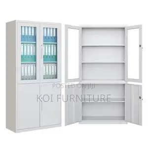 Office Cabinet; Two Doors Glass DKD Structure Cabinet