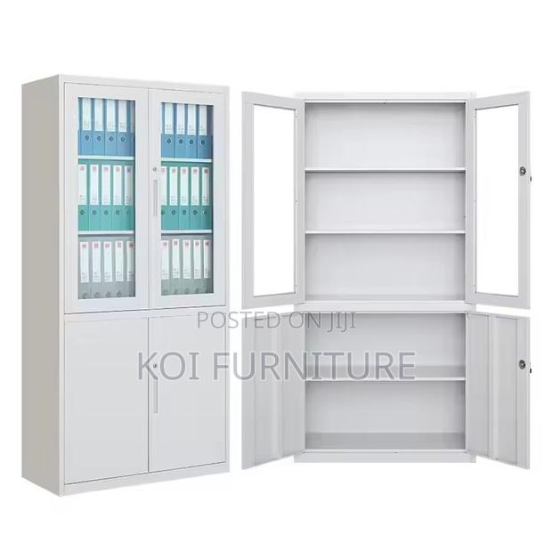 Office Cabinet; Two Doors Glass DKD Structure Cabinet - thumbnail 2