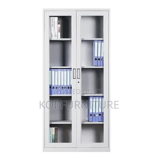 Office Cabinet; Two Doors Glass DKD Structure Cabinet - thumbnail 3