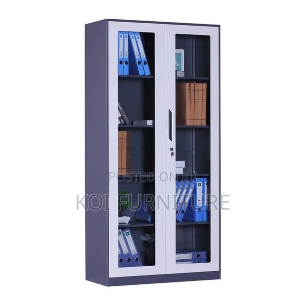 Office Cabinet; Two Doors Glass DKD Structure Cabinet - thumbnail 4