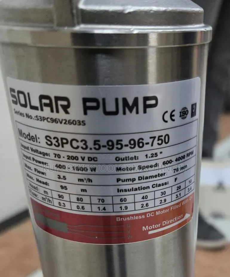 Submersible Solar Pump/ 750w 95m Solar Pump