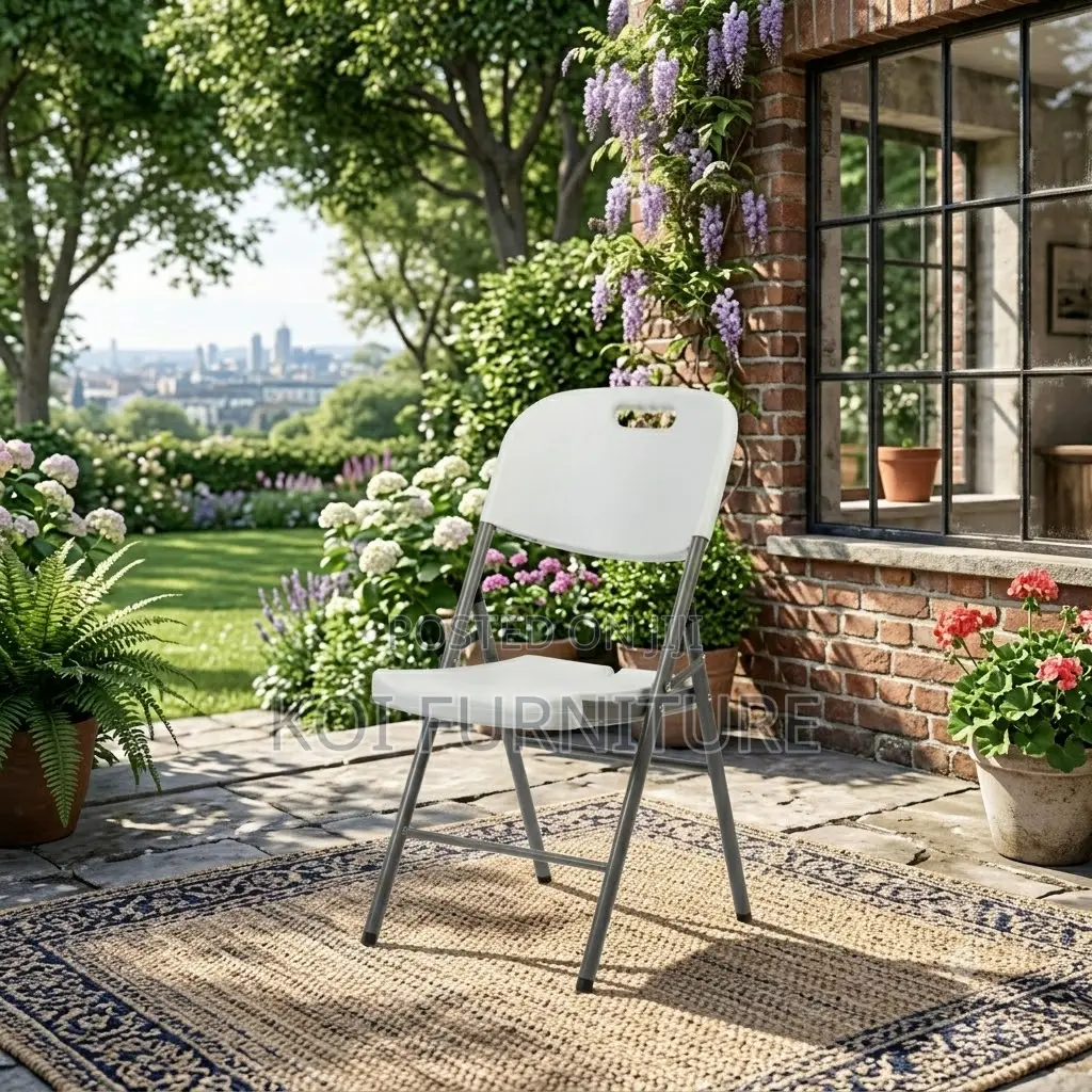 Office Chairs; White Patio Office Outdoor Foldable Chairs