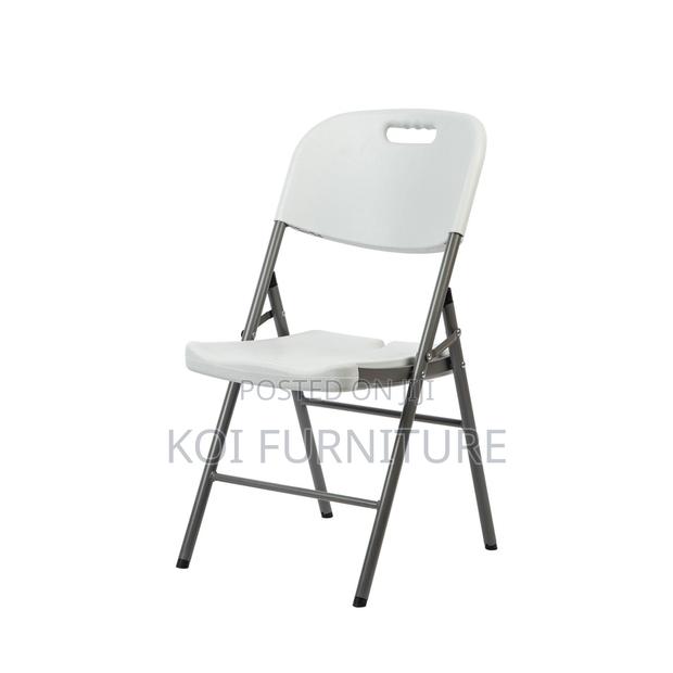 Office Chairs; White Patio Office Outdoor Foldable Chairs - thumbnail 4