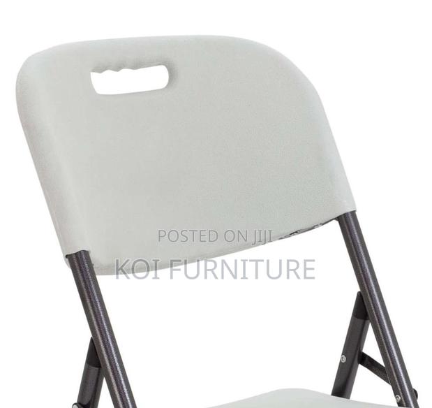 Office Chairs; White Patio Office Outdoor Foldable Chairs - thumbnail 6
