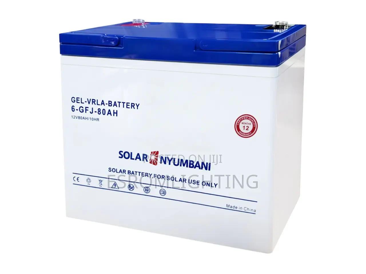 Solar Nyumbani Gel Batteries /55ah/65ah/80ah/100ah/150ah/200ah