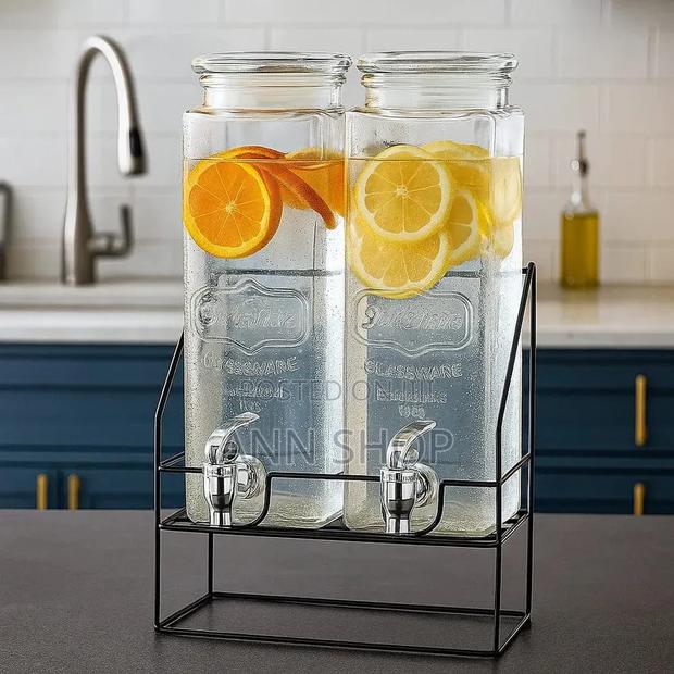2 Pieces Clear Juice Dispenser - main view