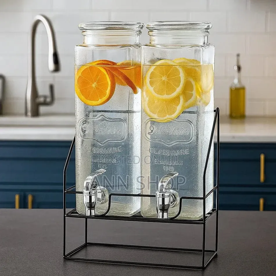 2 Pieces Clear Juice Dispenser
