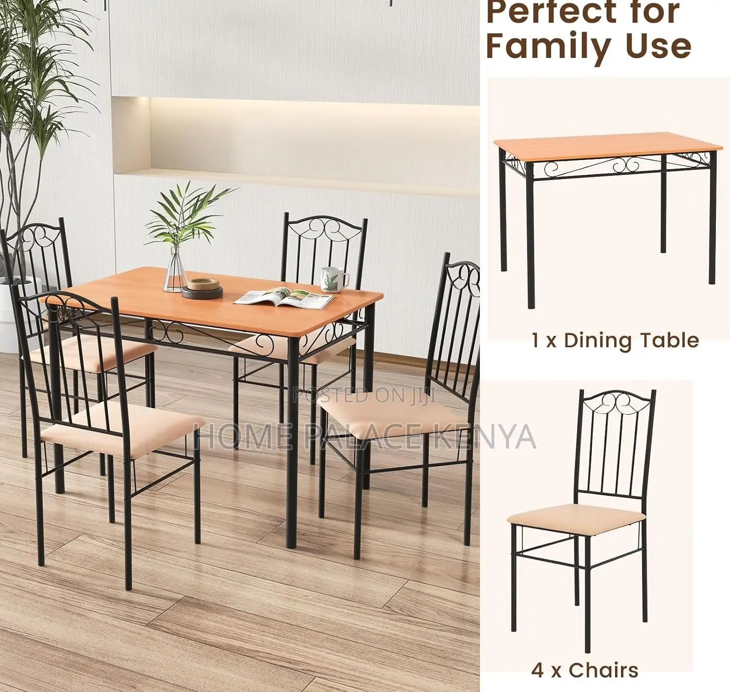 Dining Set: 5 -Piece Kitchen Dining Set With Rectangular Table