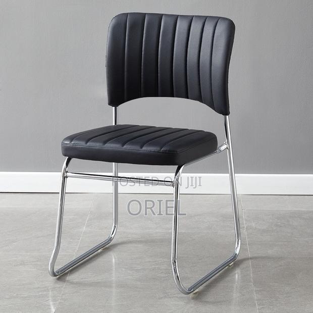 Office Chair : Black Pu Leather Office Chair